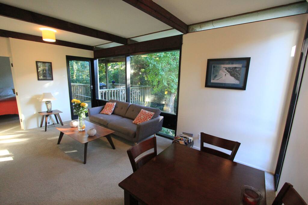 Private lounge/dinning room which is bathed in afternoon light