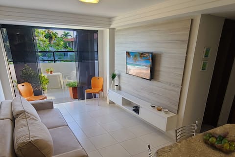 Oceanfront + balcony seaview 1 room at cozy beach