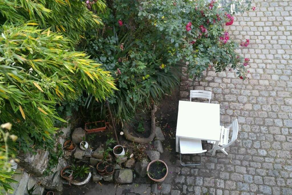 Cour en automne