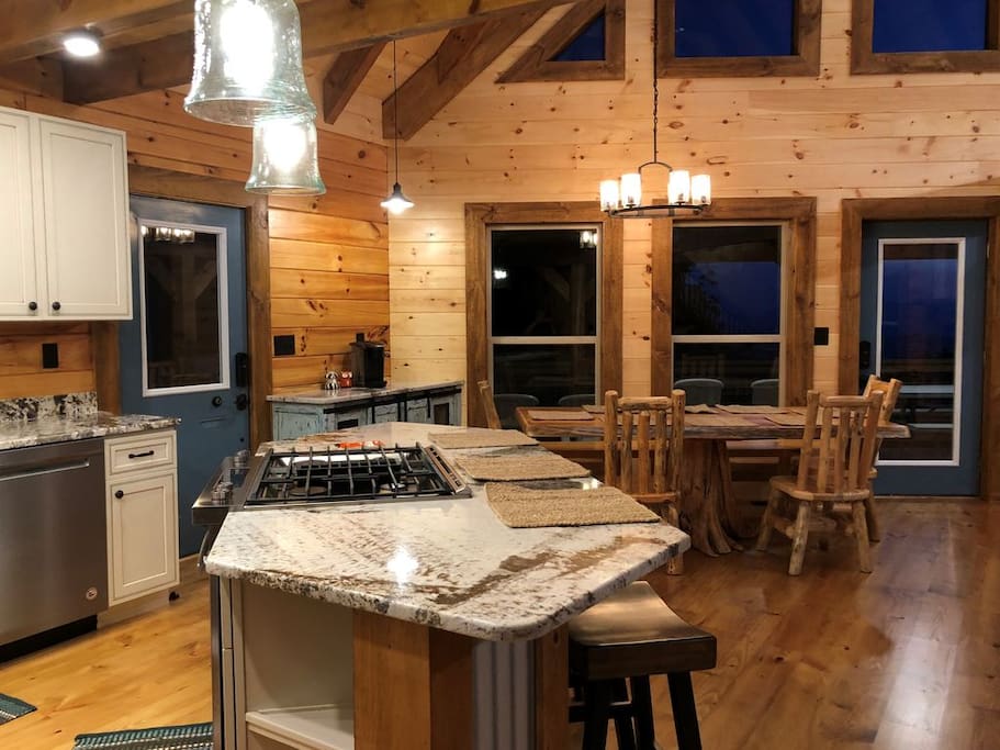 Beautiful open kitchen and dining area