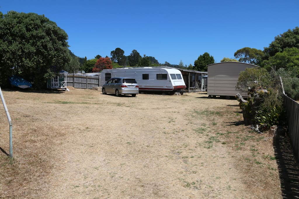 The site with room to pitch tents or kick a football around
