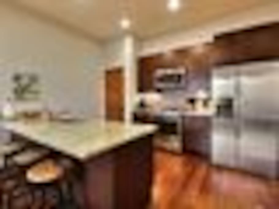 Modern Kitchen with all Stainless Steel and Granite Counter-tops