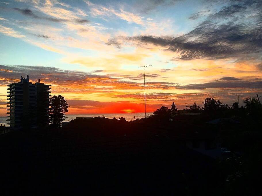 iPhone pic of the sunrise from the balcony.