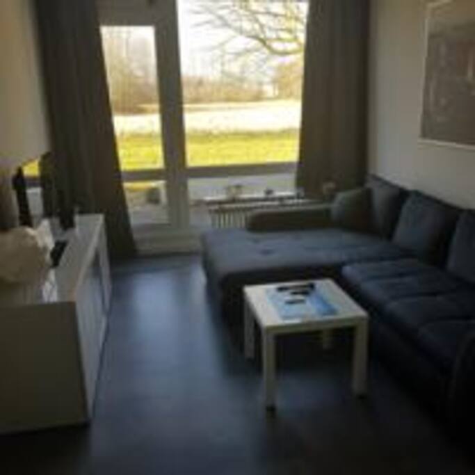 Schlafsofa und Fernseher