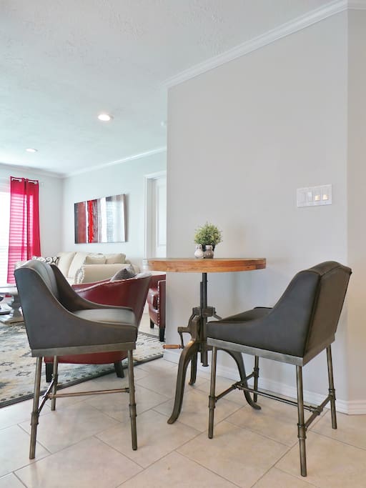 Eating area off of the kitchen