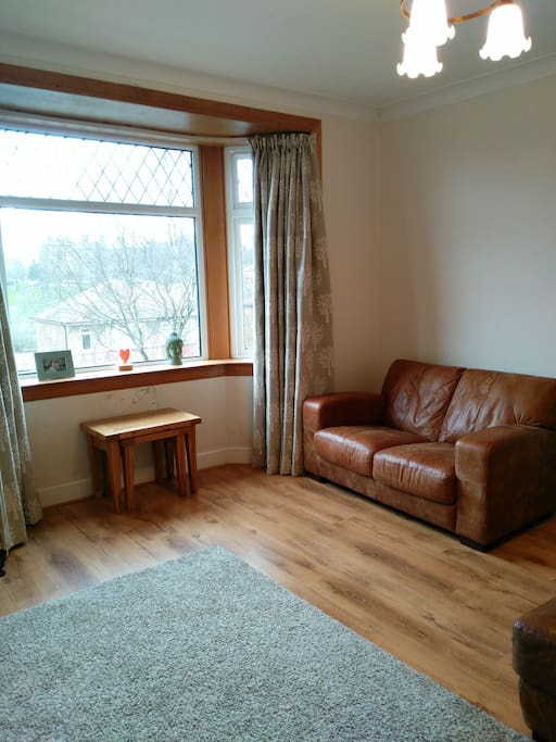 Comfortable lounge with bay wondow