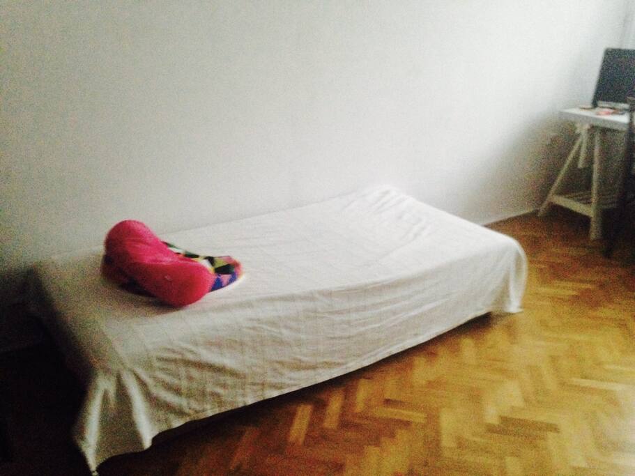Bed in the living room