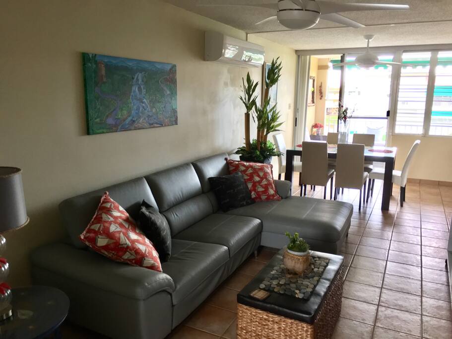 Living and dining room.