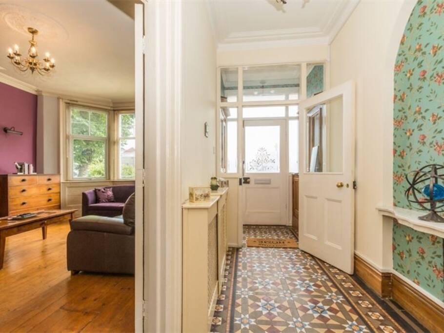 The lounge and entrance hall.