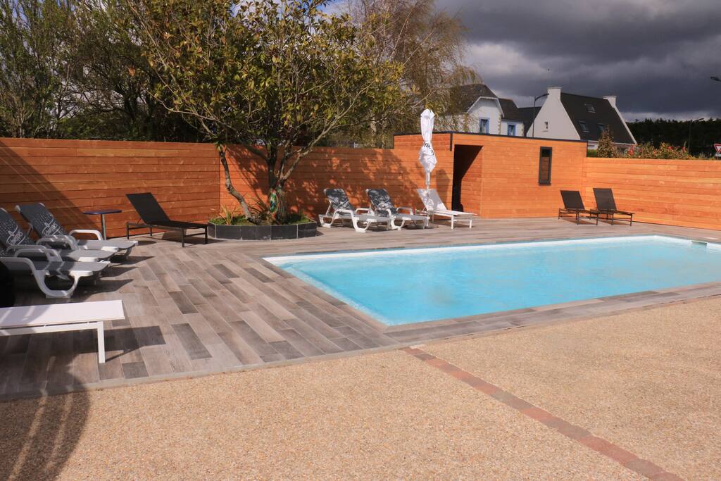 Piscine 9,6m*4,2m sécurisée