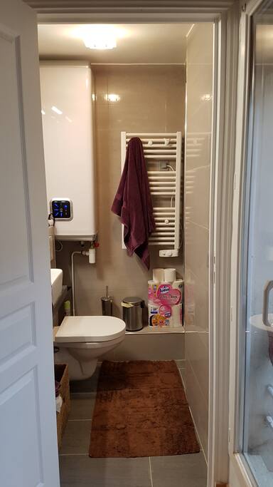 view from inside the WC, to the right it is the access to the shower.