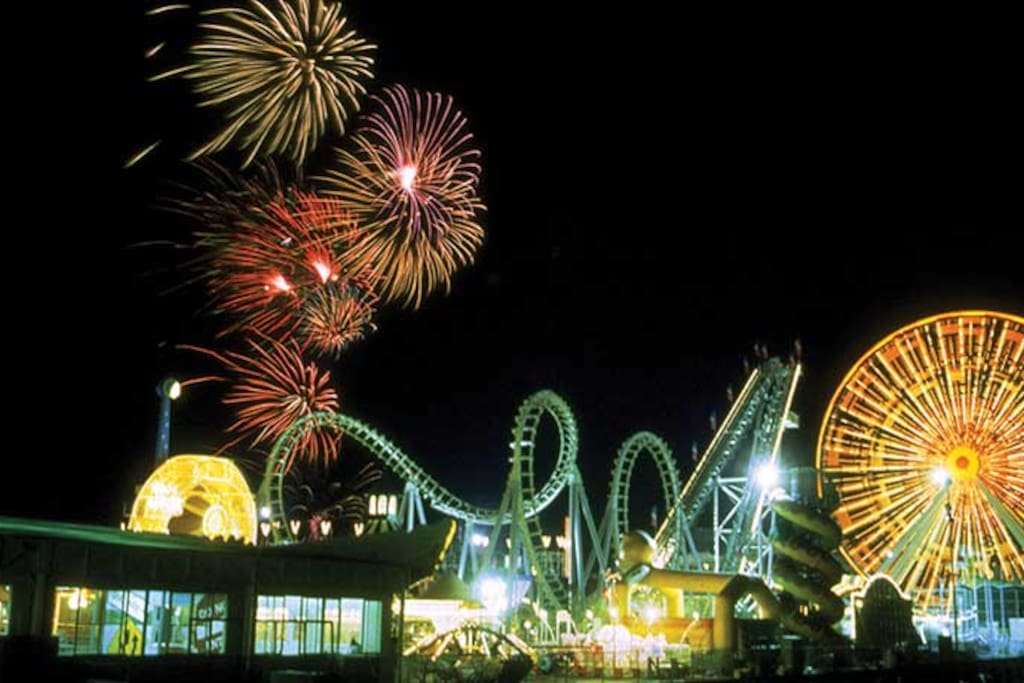 Free fireworks every Friday night during peak season.