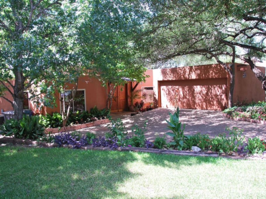 The home was built in a distinctive Santa Fe architectural style, which is somewhat rare for Austin