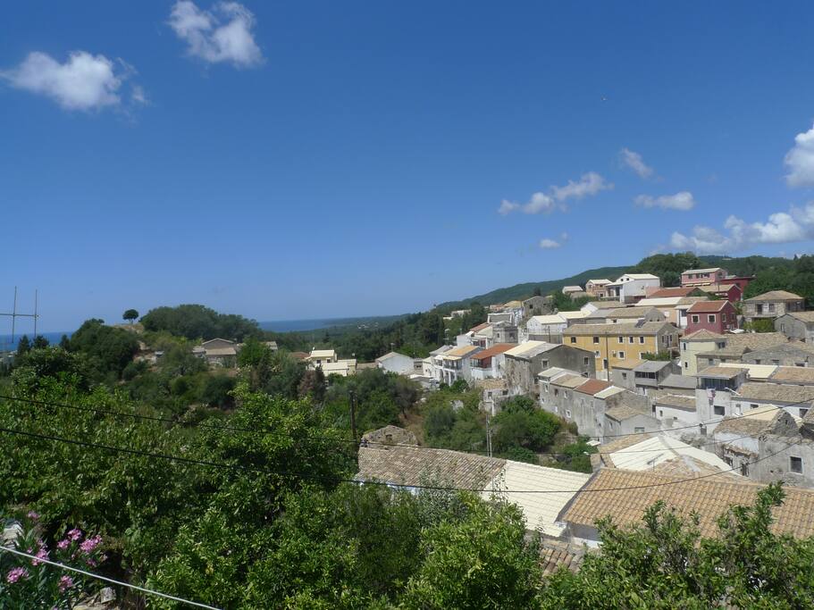 village and sea view from the balcony