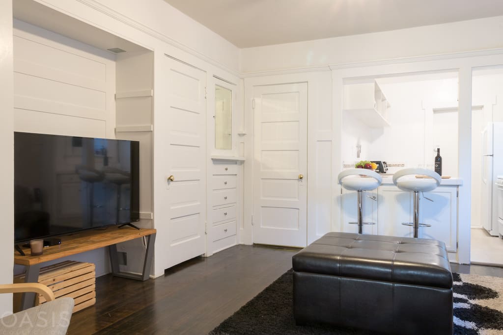 Make yourself at home and enjoy an after dinner movie night!