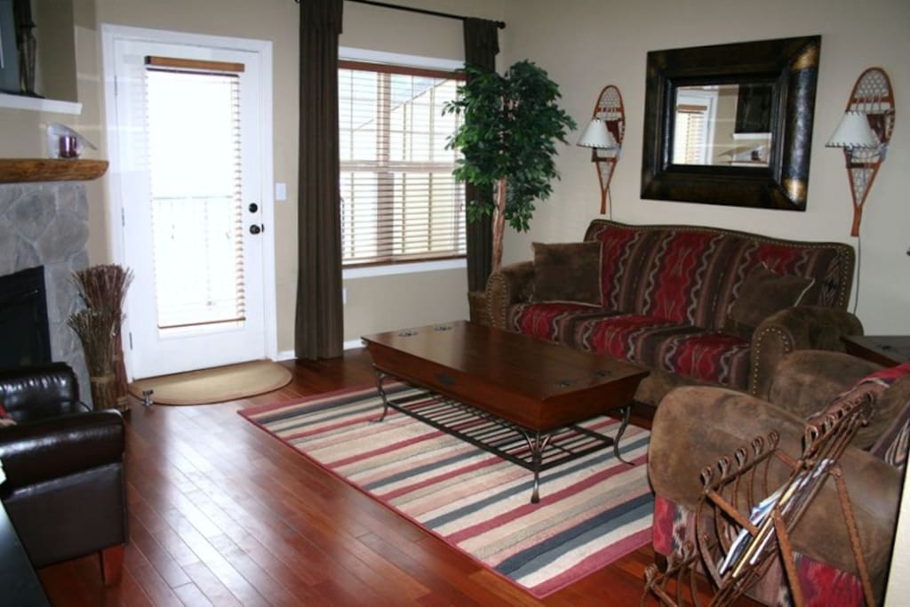 Family room with fireplace