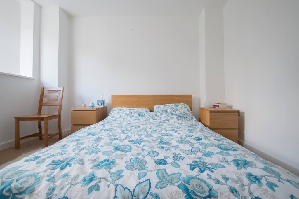 This is your bed: freshly cleaned sheets and covers.