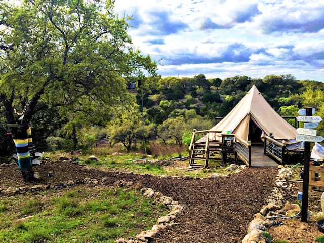 The Texas Bell Tent Glamping