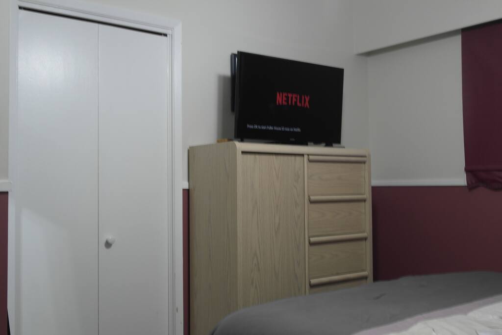 TV with Netflix and almost all other cable channels in your room. Catch up on your favorite shows with on demand too.