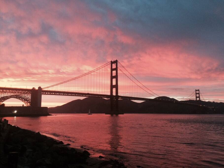 Golden Gate Bridge Views like this a few blocks away!