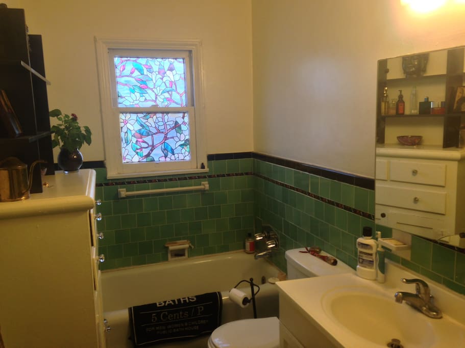 Bathroom with full bath and shower