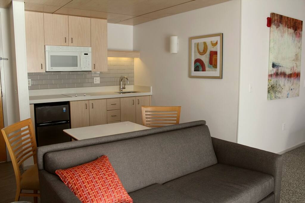 All suites have fully equipped kitchens for guest convenience