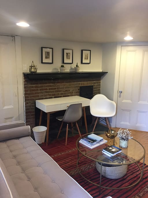 Desk area to work on your laptop