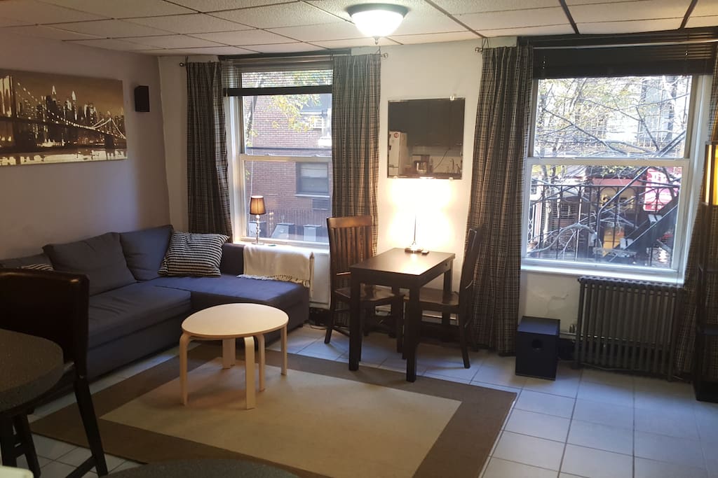 Living Area and Pull out Couch (Double / Full Size Bed)