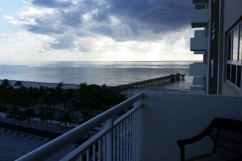 View of ocean from private balcony
