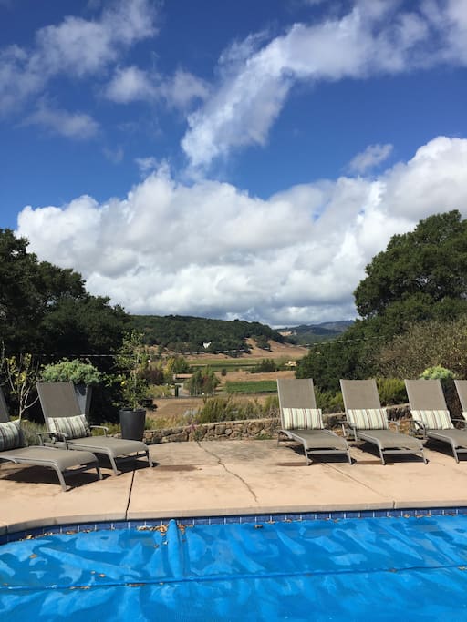 view from the pool deck to the valley