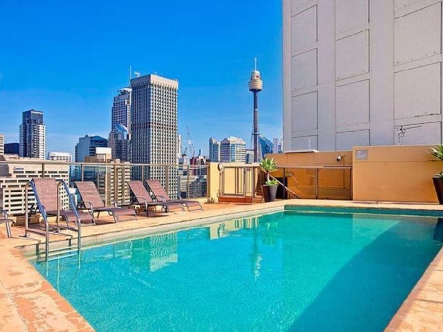 Rooftop heated pool