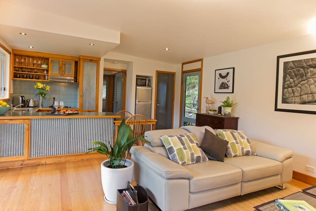 North facing living area, open and light.