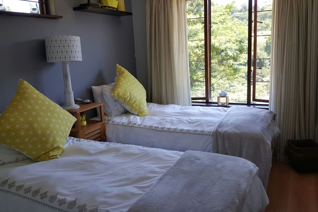 Beautiful vibey 2nd bedroom with 2 x 3/4 beds