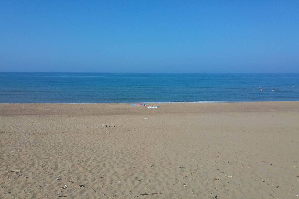 The longest and widest sandy beach in Greece