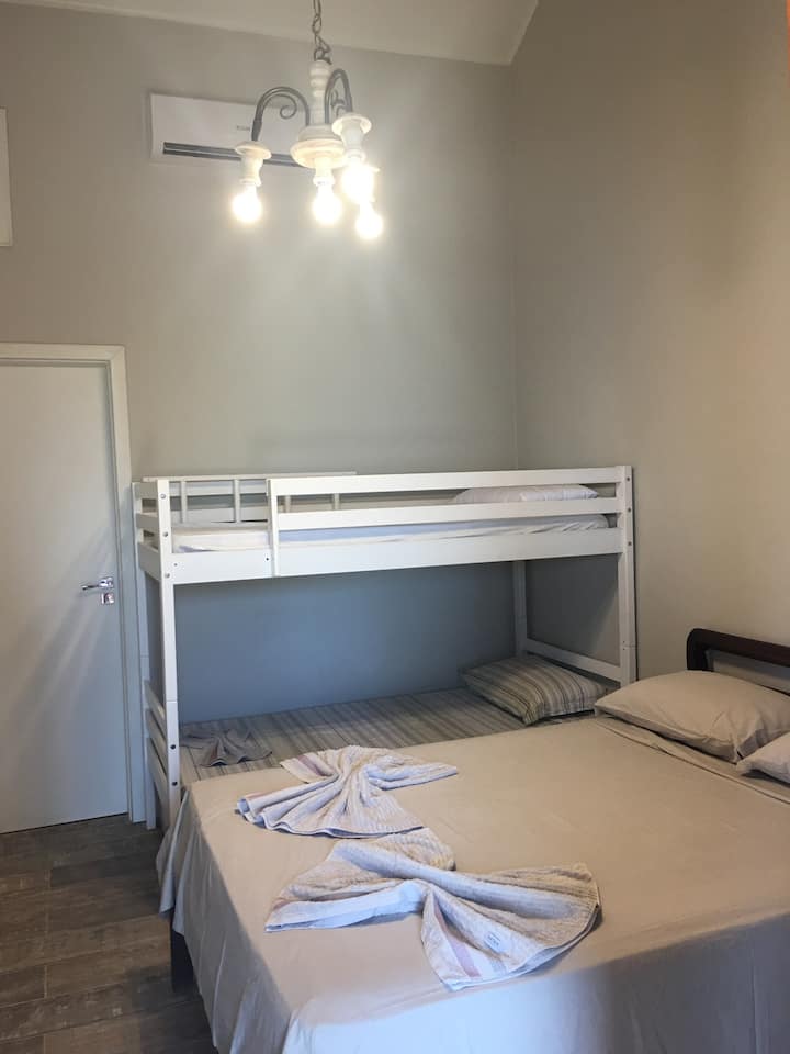 Standard double bed room and bunk bed