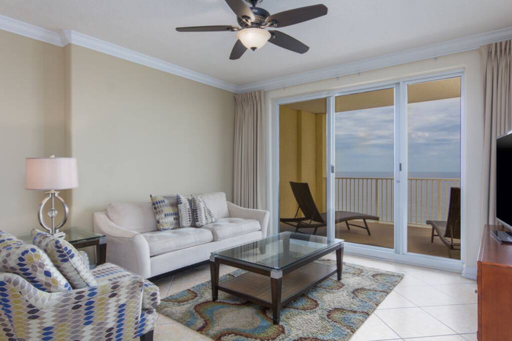 This living area features a Queen sofa sleeper so this home will sleep up to 8 adults comfortably