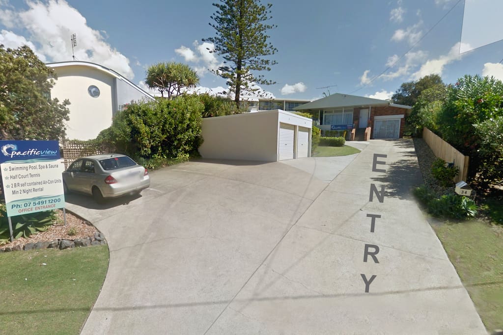 Pacific View Resort ENTRY, 34 Victoria Terrace, Caloundra.
