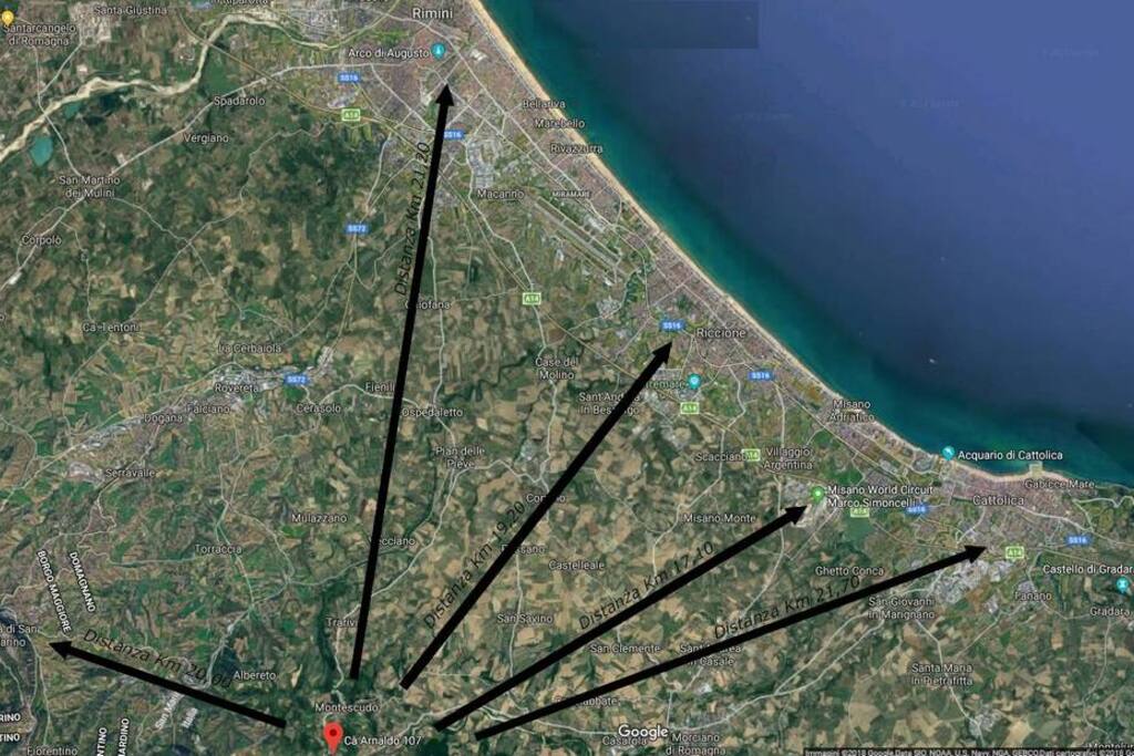 Indicazioni stradali Cà Arnaldo 107