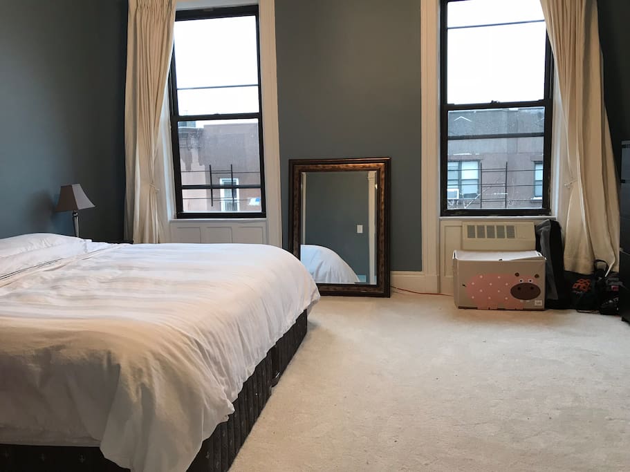 South facing windows in the master bedroom mean it’s a delightful room to spend time at any hour