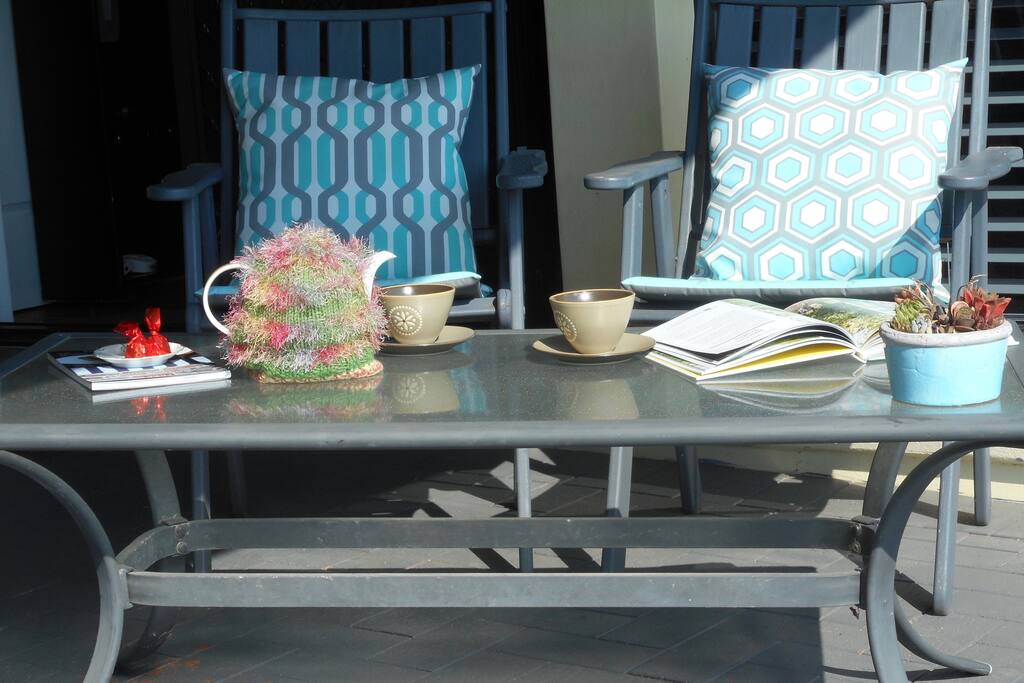 Relax on the sunny patio