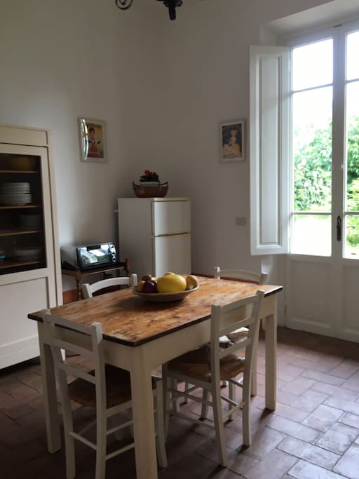 Kitchen and door to back garden