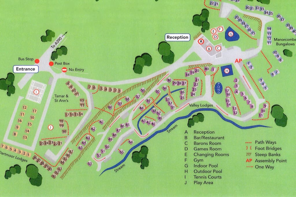 Map of holiday park. Property is 35 Tamar.