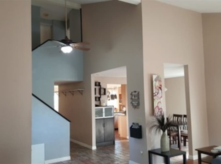 bedrooms are all upstairs