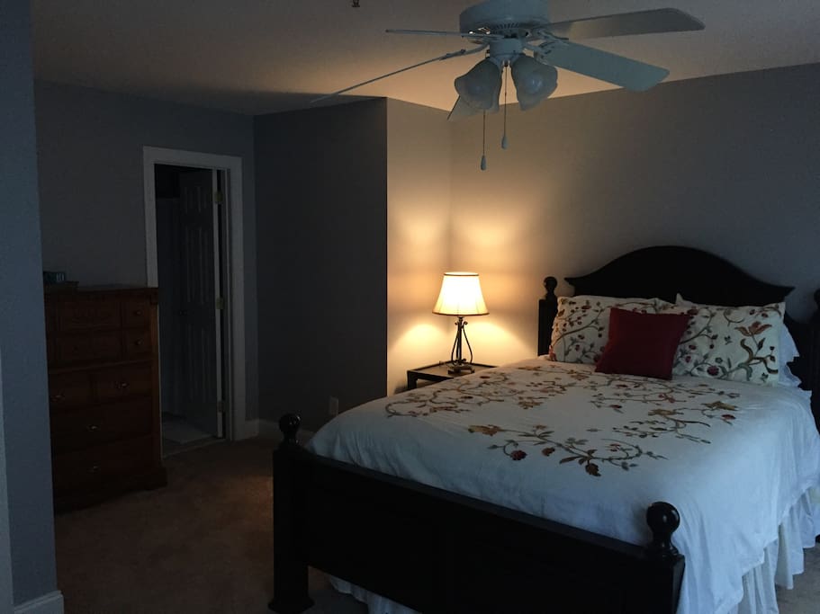 Private queen bed and private BR