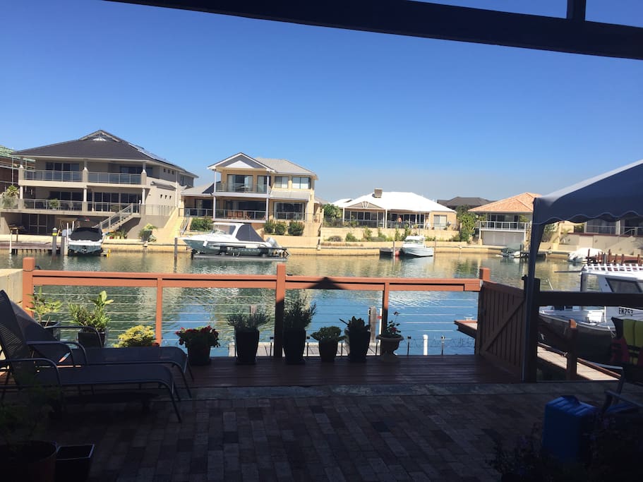 View of the water from the lounge