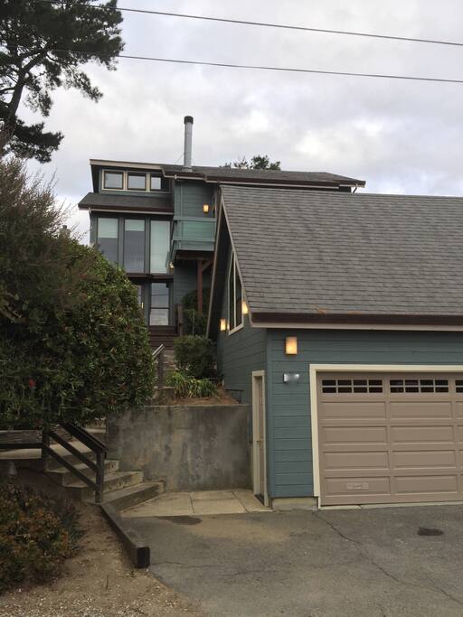 Street View of the front of the house. Please note stairs up from street level.