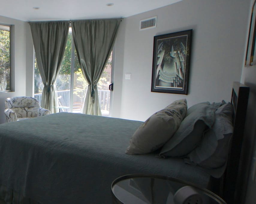Just outside your bedroom is a private balcony