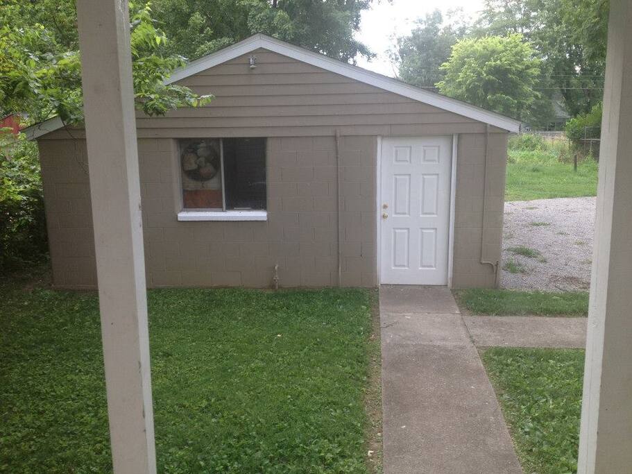 Backyard, fully fenced in