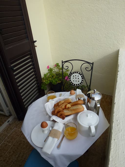 Breakfast on the balcony