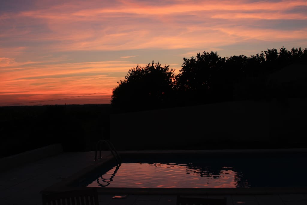 Poolside Sunset